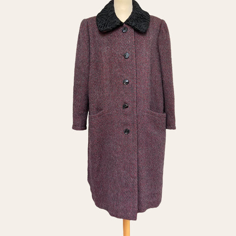 Herringbone wool coat