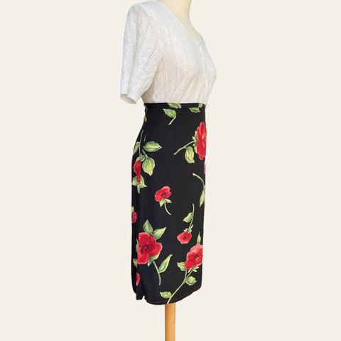 Jupe midi imprimé floral