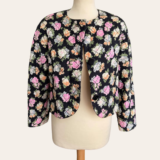 Floral print padded jacket