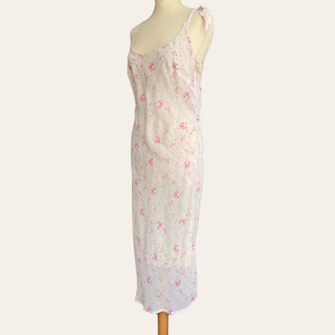 Floral print mid-length dress