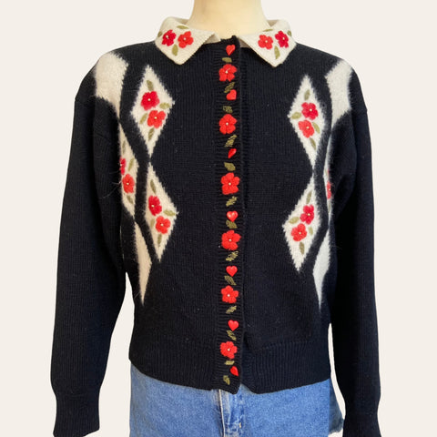 Cardigan à broderies