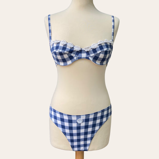 Gingham print swimsuit