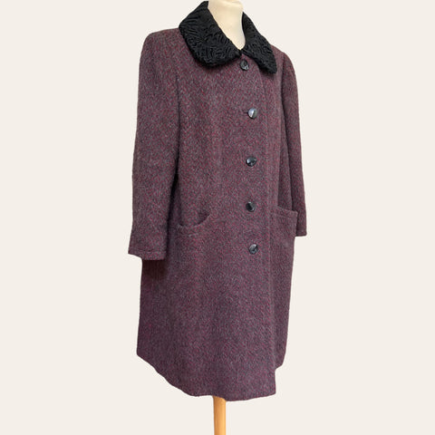 Herringbone wool coat