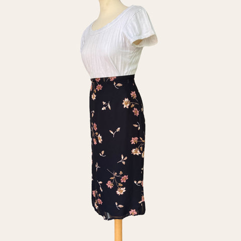 Jupe midi imprimé floral