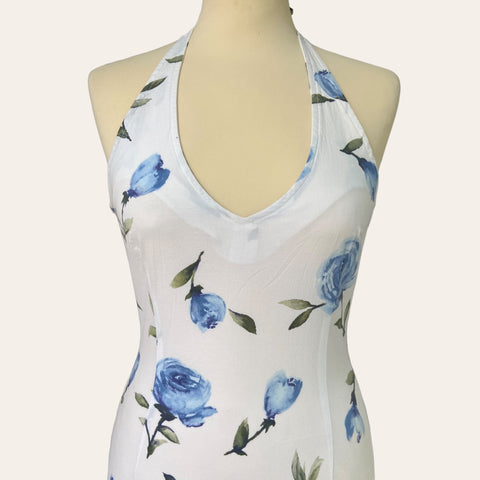 Robe dos nu imprimé floral
