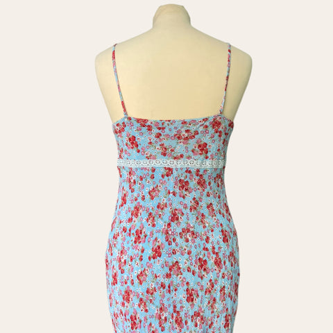 Robe mi-longue imprimé floral