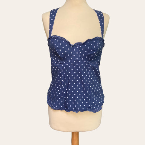 Caraco type bustier à pois