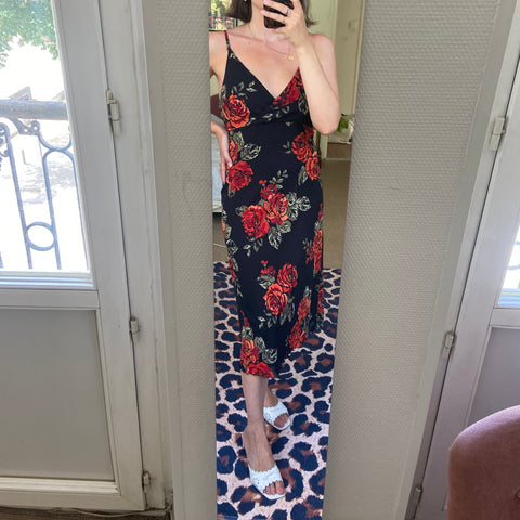 Floral print midi dress