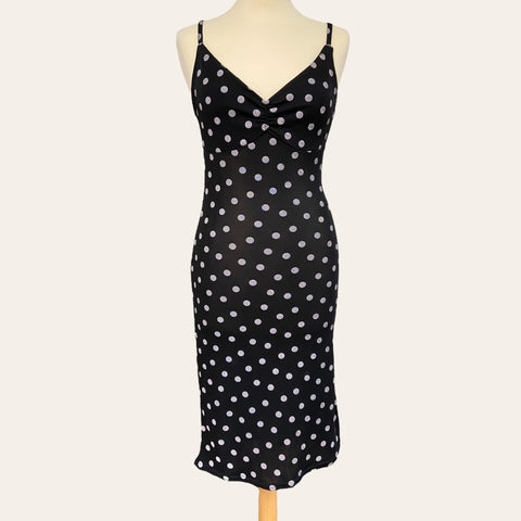 Robe midi imprimé pois