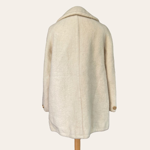 Manteau crème en laine