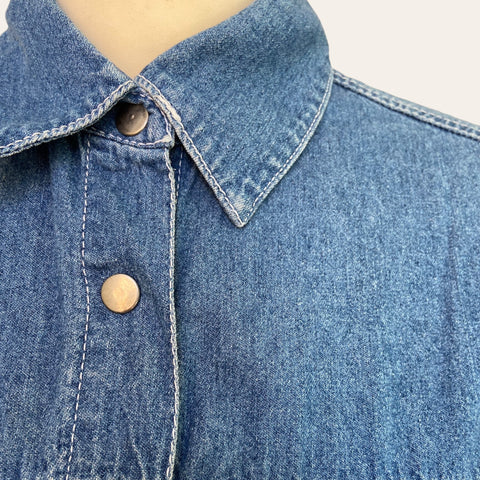 Robe boutonnée mini en jean