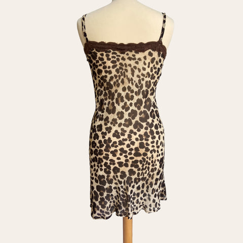 Robe mini caraco léopard