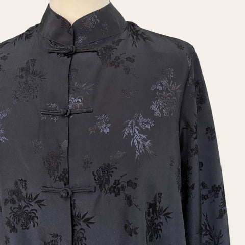 Blouse chinoise satinée