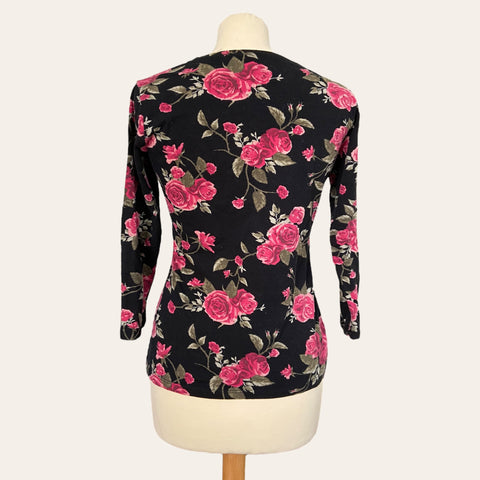 T-shirt col rond imprimé floral