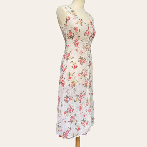 Robe boutonnée imprimé floral