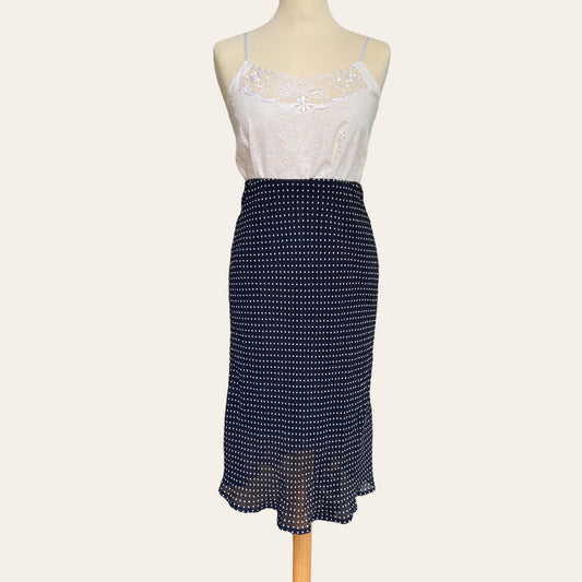 Polka dot midi skirt