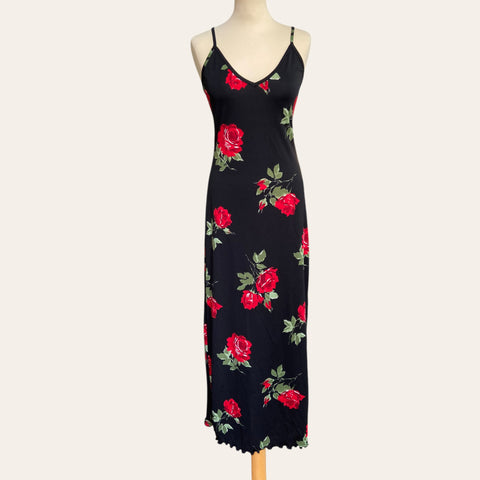 Long floral print dress