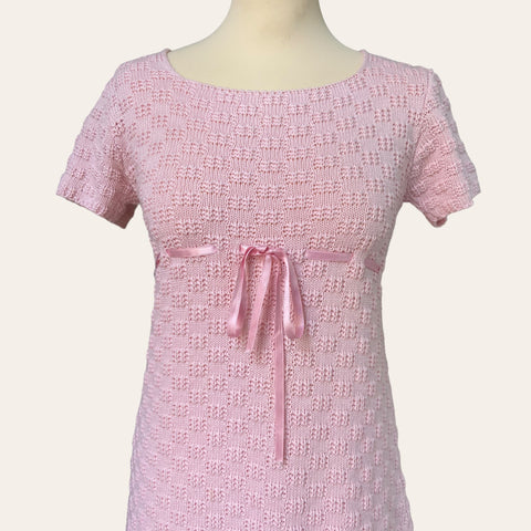 Robe rose en maille