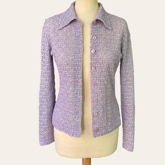 Lilac textured blouse