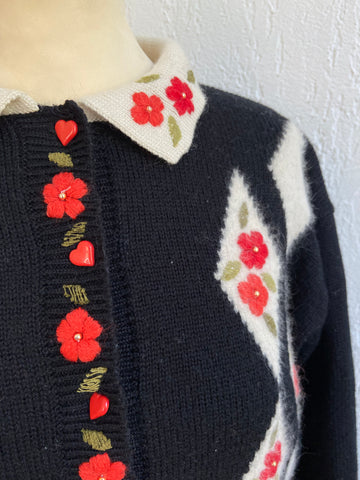 Cardigan à broderies