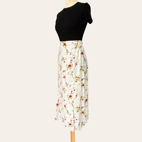 Jupe midi imprimé floral