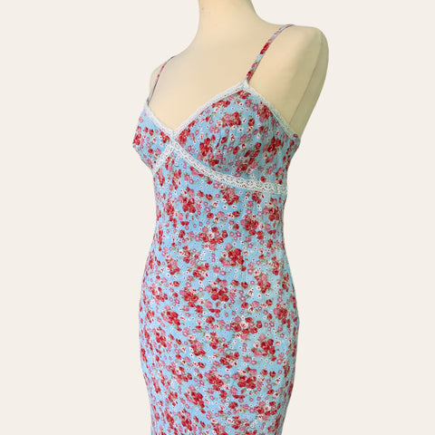 Robe mi-longue imprimé floral