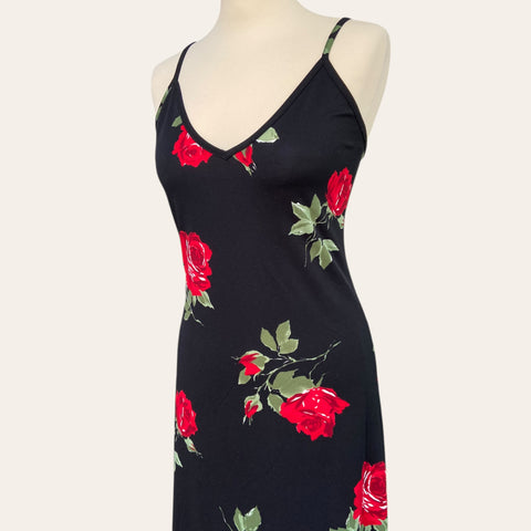 Long floral print dress