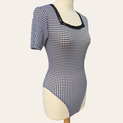 Houndstooth bodysuit