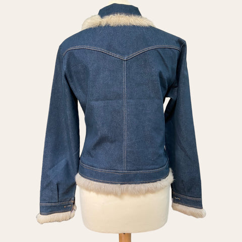 Veste en jean et fourrure