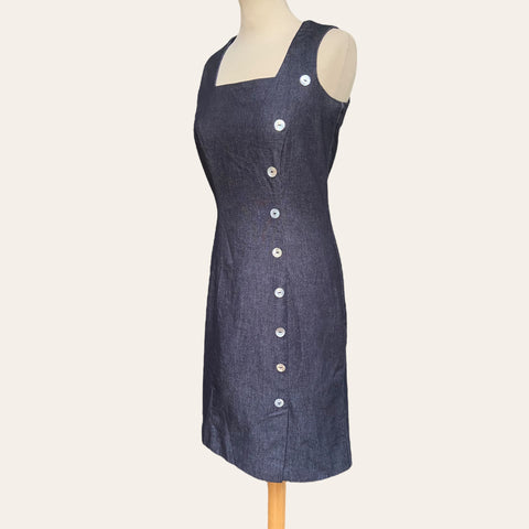 Asymmetrical denim dress