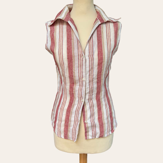 Striped linen blouse