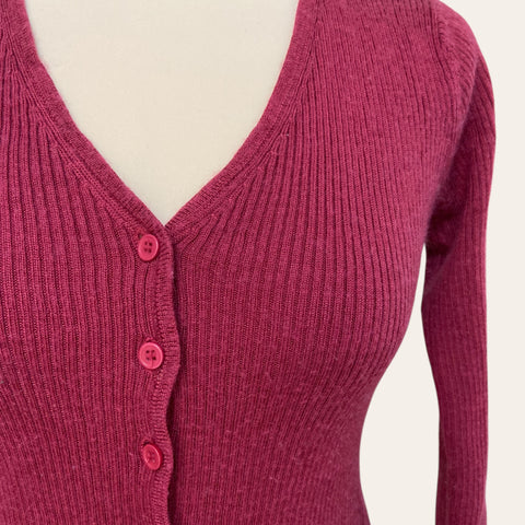 Ribbed wool cardigan