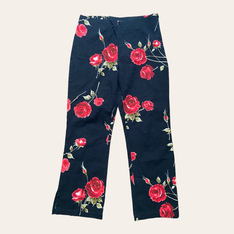 Pantalon à roses