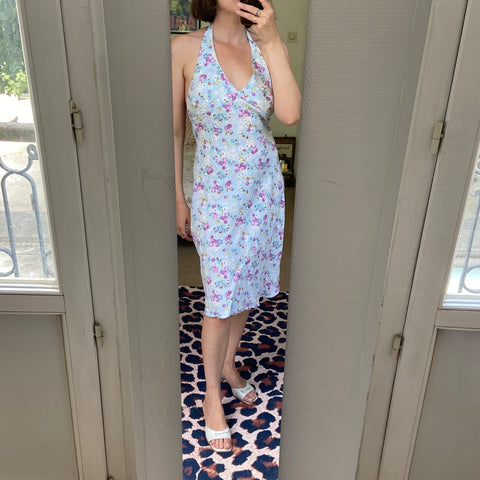 Robe dos nu imprimé floral