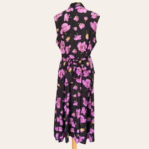 Robe boutonnée imprimé floral