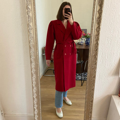 Belted wool coat