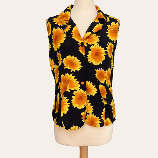 Sunflower print blouse