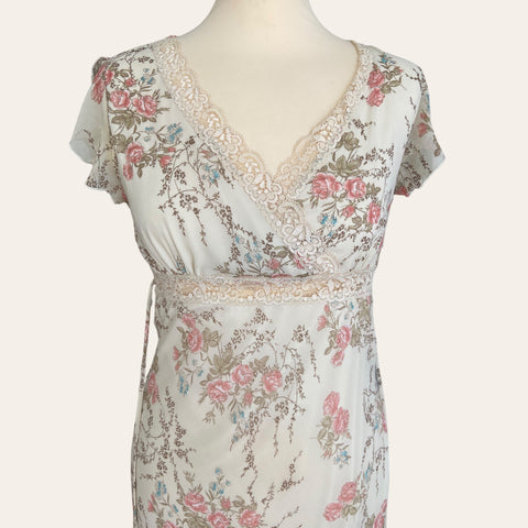 Robe mi-longue imprimé floral