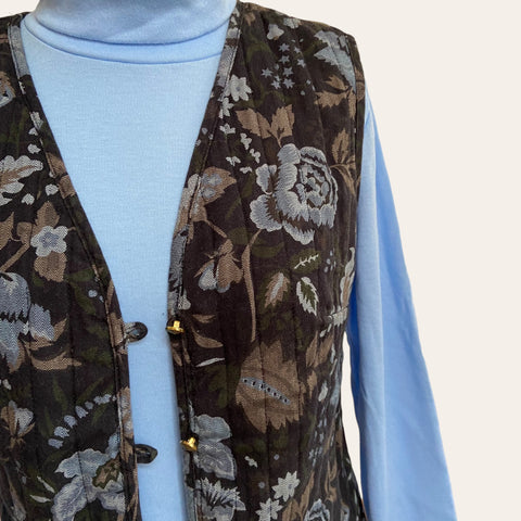 Gilet imprimé floral et son t-shirt