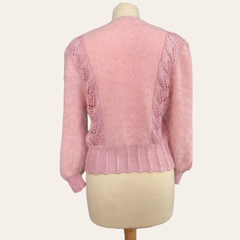 Fluffy angora cardigan