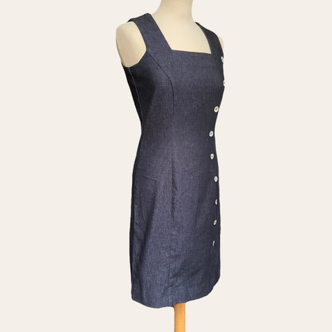 Asymmetrical denim dress