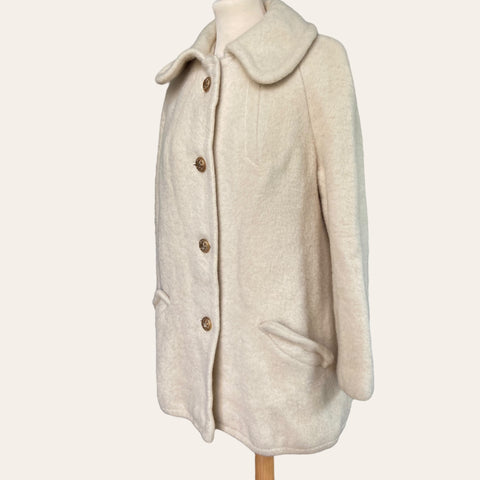 Manteau crème en laine