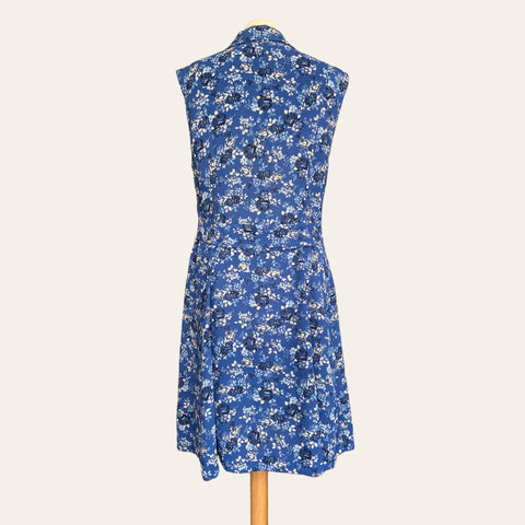 Summer floral print buttoned dress