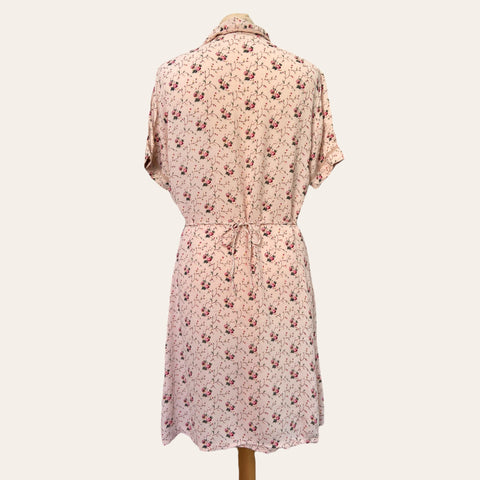 Robe midi boutonnée imprimé floral