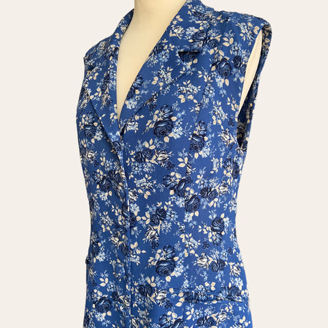 Summer floral print buttoned dress