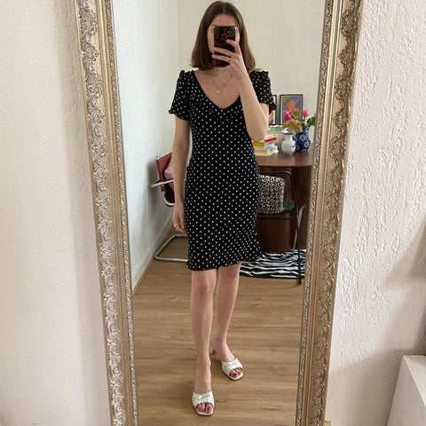 Polka dot midi dress