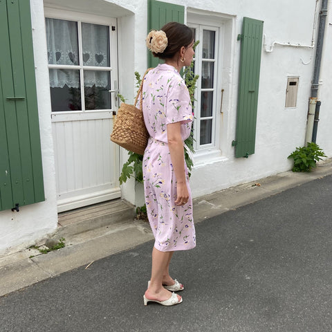 Robe chemisier imprimé floral