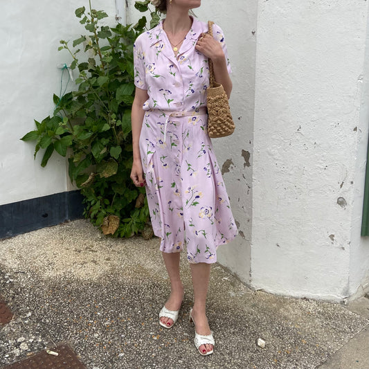 Robe chemisier imprimé floral