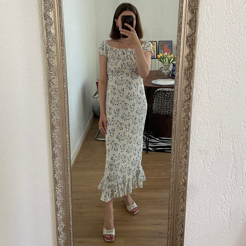 Floral print midi dress