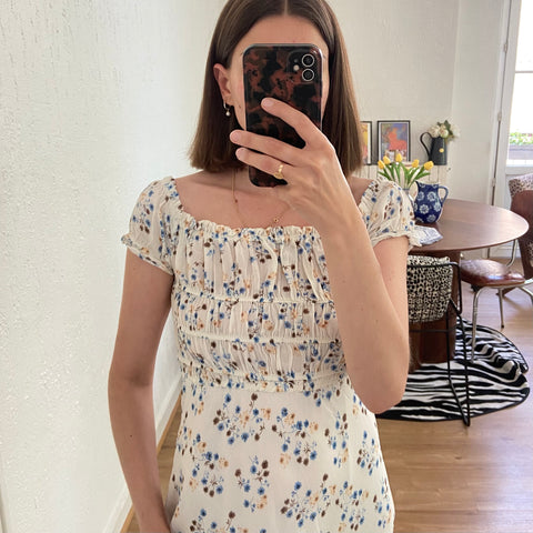 Floral print midi dress